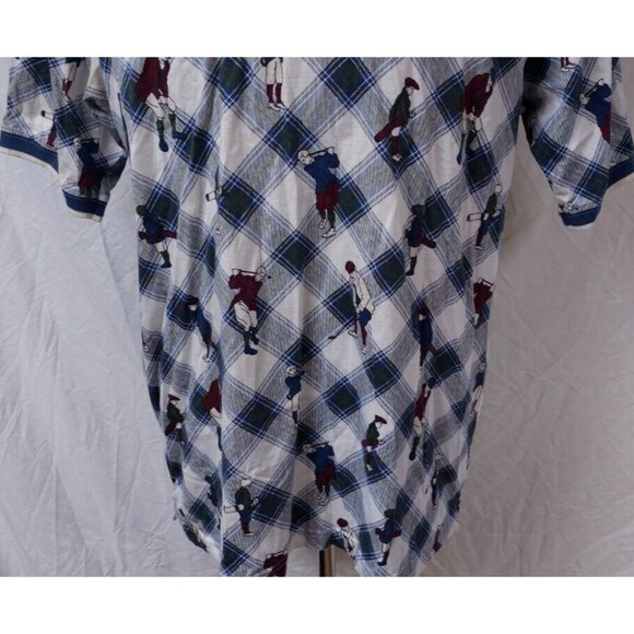 Roundtree & Yorke Golf Players Allover Print Mens L Short Sleeve Polo Shirt - Picture 5 of 12